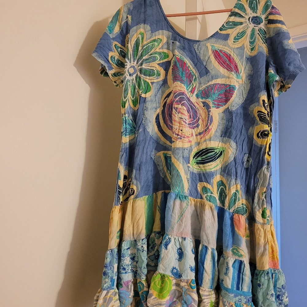 Vintage Jams World dress Pastel Floral XL